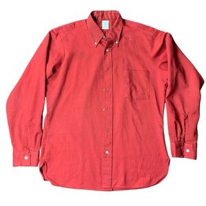 Vintage Arrow Cum Laude Red Long Sleeve Decton Oxford Button Down Shirt Mens Med